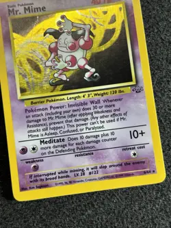 Mr. Mime 6/64 Jungle Set Holo Rare Pokemon Card 1999 WOTC Vintage LP - Image 3