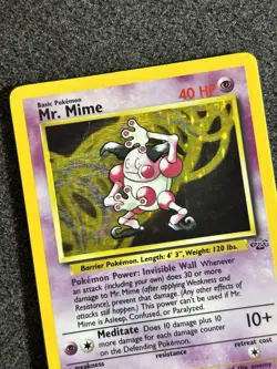 Mr. Mime 6/64 Jungle Set Holo Rare Pokemon Card 1999 WOTC Vintage LP - Image 4