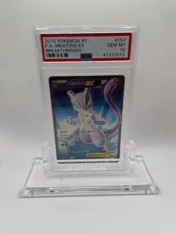 2015 Pokemon Breakthrough Mewtwo EX Full Art #157 PSA 10 Gem Mint - Image 1