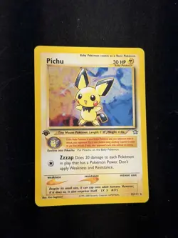 Pokemon TCG- Pichu 12/111 - 1st Edition - Neo Genesis Holo Rare w/SWIRL! NM - Image 2