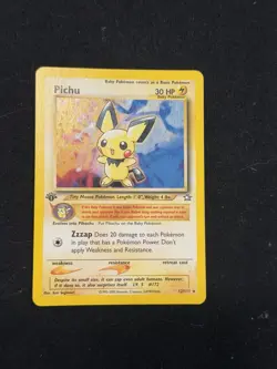 Pokemon TCG- Pichu 12/111 - 1st Edition - Neo Genesis Holo Rare w/SWIRL! NM - Image 3