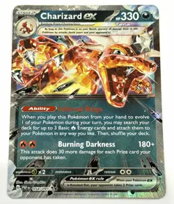 Charizard Ex - 054/091 - Double Rare - Paldean Fates PAF EN - NM/M - Pokemon - Image 1