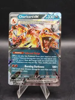 Pokemon TCG Charizard EX 054/091 SV04.5 Paldean Fates Double Rare NM Condition - Image 1