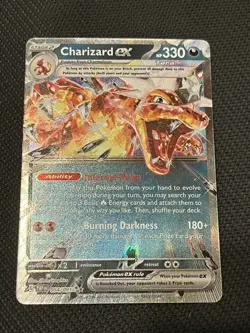Pokemon TCG Charizard EX Double Rare Paldean Fates 054/091 NM Condition - Image 1