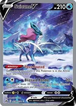 Suicune V - GG38/GG70 - Pokemon Crown Zenith Galarian Gallery Ultra Rare NM - Image 1