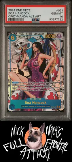 2024 One Piece Op07-051 Boa Hancock Manga Alt Art PSA 10 - Image 1
