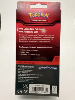 Pokemon TCG | Knock Out Collection | Kyogre | Factory Sealed- 2 packs & Stickers - Image 2
