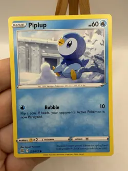 Piplup 035/172 Brilliant Stars Common Pokemon Card Near Mint - Image 3