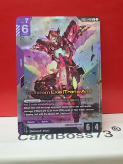 Gundam Exia (Trans-Am)Gundam Card Game . Steel Requiem Legend Rare GD03-049 - Image 4