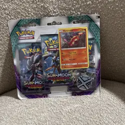 2017 POKEMON SUN & MOON GUARDIANS RISING 3 PACK TURTONATOR SM27 SEALED BLISTER G - Image 1