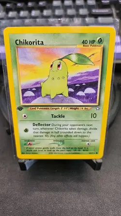 Chikorita 53/111 Pokemon 1st Edition Neo Genesis Regular - Image 1