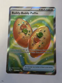 Buddy Buddy Poffin 167/132 Mega Evolution Full Art Secret Rare Pokemon Card NM - Image 1