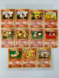 Pokemon cards 11 cards set Growlithe Arcanine Old back NINTENDO From Japan - Image 1