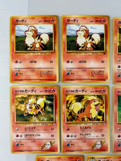 Pokemon cards 11 cards set Growlithe Arcanine Old back NINTENDO From Japan - Image 2