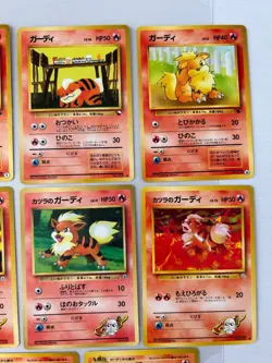 Pokemon cards 11 cards set Growlithe Arcanine Old back NINTENDO From Japan - Image 3