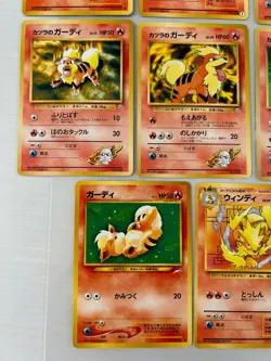Pokemon cards 11 cards set Growlithe Arcanine Old back NINTENDO From Japan - Image 4