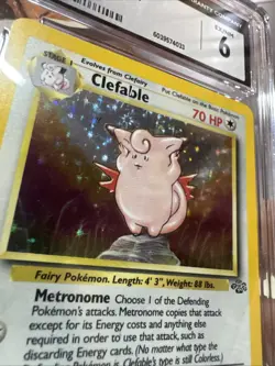 Clefable Pokemon 1999 Jungle Base Set 1/64 Holographic Vintage Rare Original - Image 2