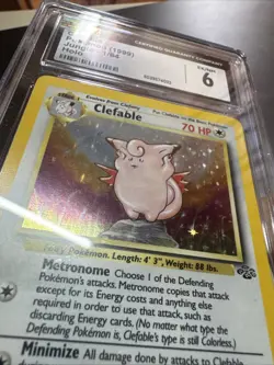 Clefable Pokemon 1999 Jungle Base Set 1/64 Holographic Vintage Rare Original - Image 3