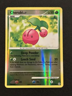 Cherubi 75/130: Pokemon TCG Diamond and Pearl Reverse Holo Card - Image 1