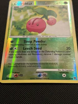 Cherubi 75/130: Pokemon TCG Diamond and Pearl Reverse Holo Card - Image 2