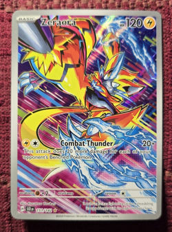 Pokemon TCG 2024 Stellar Crown Zeraora Full Art Rare Holo 151/142 English MINT - Image 1