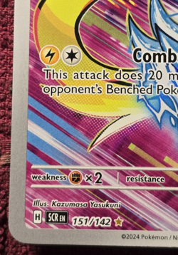 Pokemon TCG 2024 Stellar Crown Zeraora Full Art Rare Holo 151/142 English MINT - Image 5