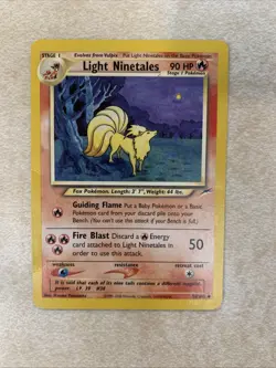 Pokemon TCG Neo Destiny Regular Light Ninetales 50/105 Vintage WOTC - Image 1