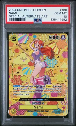 2024 ONE PIECE OP09-EMPERORS IN THE NEW WORLD SPECIAL ALTERNATE ART NAMI PSA 10 - Image 1