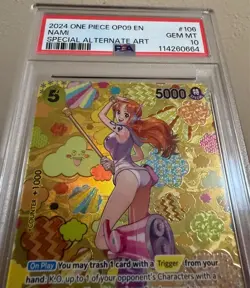 2024 ONE PIECE OP09-EMPERORS IN THE NEW WORLD SPECIAL ALTERNATE ART NAMI PSA 10 - Image 3