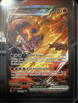 Team Rockets Moltres EX Destined Rivals Stamped SIR 229/182 Pokemon TCG NM - Image 1