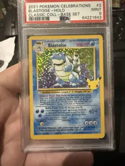 2021 POKEMON CELEBRATIONS CLASSIC COLLECTION 2/102 BLASTOISE HOLO PSA MINT 9 - Image 1