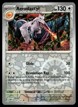 Aerodactyl Rare Reverse Holo SV: Scarlet & Violet 151 142/165 NM Pokemon TCG - Image 1