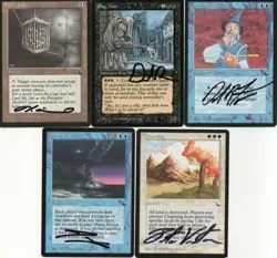NEAR-COMPLETE M:tG MTG THE DARK Set with 35 SIGNED by 12 Different ARTISTS! - Image 1