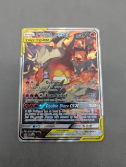 Pokemon TCG Reshiram & Charizard GX SM201 Black Star Promo Tag Team Near Mint - Image 1