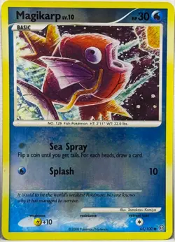 Pokemon Magikarp 65/100 Stormfront Reverse Holofoil NM Card - Image 1