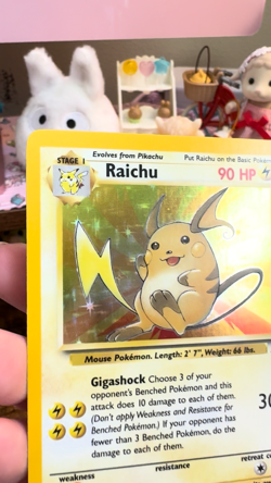 Pokemon TCG Raichu 14/62 Fossil Holo Rare 1999: LP/NM. Free shipping! - Image 2