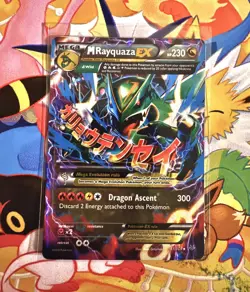 Pokemon TCG M Rayquaza EX Full Art Ultra Rare Holo Card Roaring Skies 61/108 - Image 1