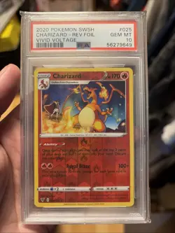2020 POKEMON SWORD & SHIELD VIVID VOLTAGE #025 CHARIZARD-REV.FOIL VIVID VOLTAGE - Image 1