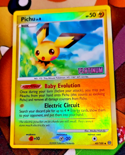 Pokemon Pichu Stormfront Reverse Holo Card 45/100 Platinum Burger King MP - Image 1