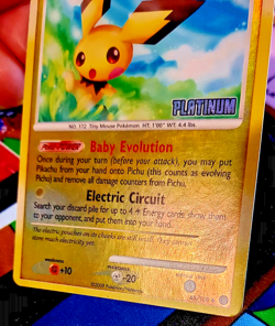 Pokemon Pichu Stormfront Reverse Holo Card 45/100 Platinum Burger King MP - Image 2