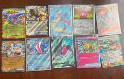 Pokemon TCG Scarlet And Violet (Ex, IR, Trainer) Full Art Lot of 12 Near Mint - Image 1