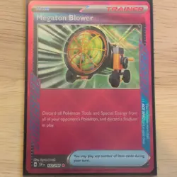 Pokemon Megaton Blower 182/191 Sv08: Surging Sparks Trainer ACE SPEC Holo - Image 1