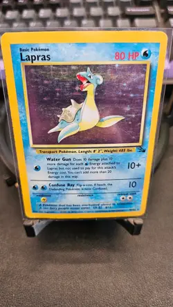 Pokemon Lapras 10/62 Fossil Holo Unlimited MP to lpU - Image 1