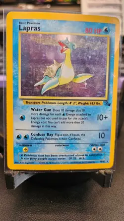 Pokemon Lapras 10/62 Fossil Holo Unlimited MP to lpU - Image 4