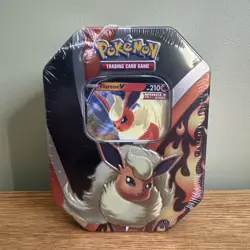 Pokemon TCG: Eevee Evolutions Tin - Flareon V - New & Sealed - Image 1