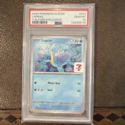2024 Pokemon SCR EN Lapras 7-Eleven Exclusive PSA 10 - Image 1