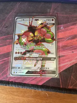 Buzzwole GX SV68/SV94 Shiny Holo Ultra Rare Full Art Pokemon Hidden Fates - Image 1