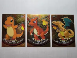 2000 Topps Chrome Pokemon 1 Charizard, Charmeleon & Charmander - NM $375 - Image 1