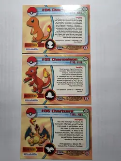 2000 Topps Chrome Pokemon 1 Charizard, Charmeleon & Charmander - NM $375 - Image 2