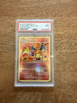 2016 Pokemon XY Charizard-Reverse Holo Evolutions #11 PSA 9 Mint - Image 1